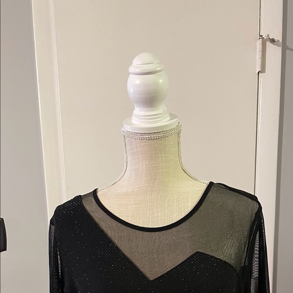 Sparkling little black dinner dress